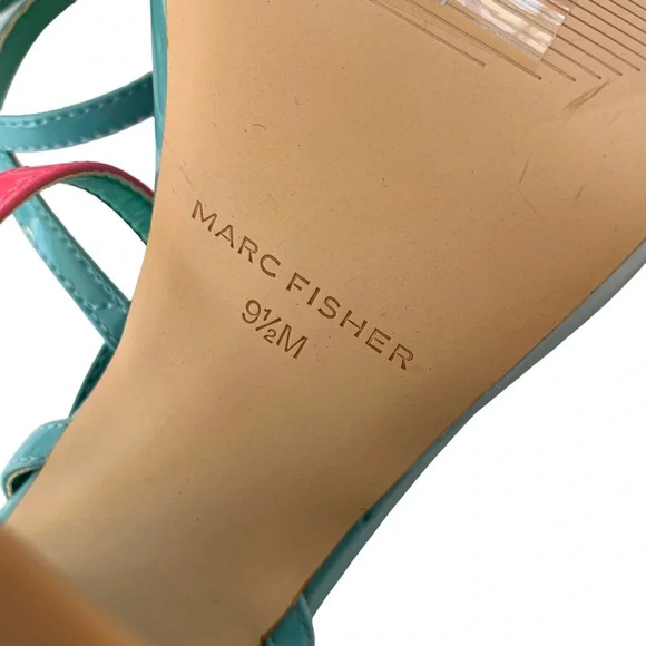 Marc Fisher Acres Heeled Platform Retro Ankle Wrap Tie Sandal Size 9.5 NWT - Picture 7 of 15